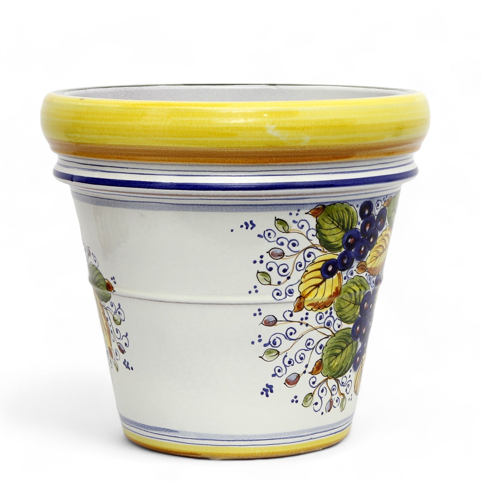 TOSCANA PLANTER: Large Round Tuscan Limoniera planter/vase 'Conca' - Strong Terracotta indoor/outdoor freeze resistant - FRUTTA Design