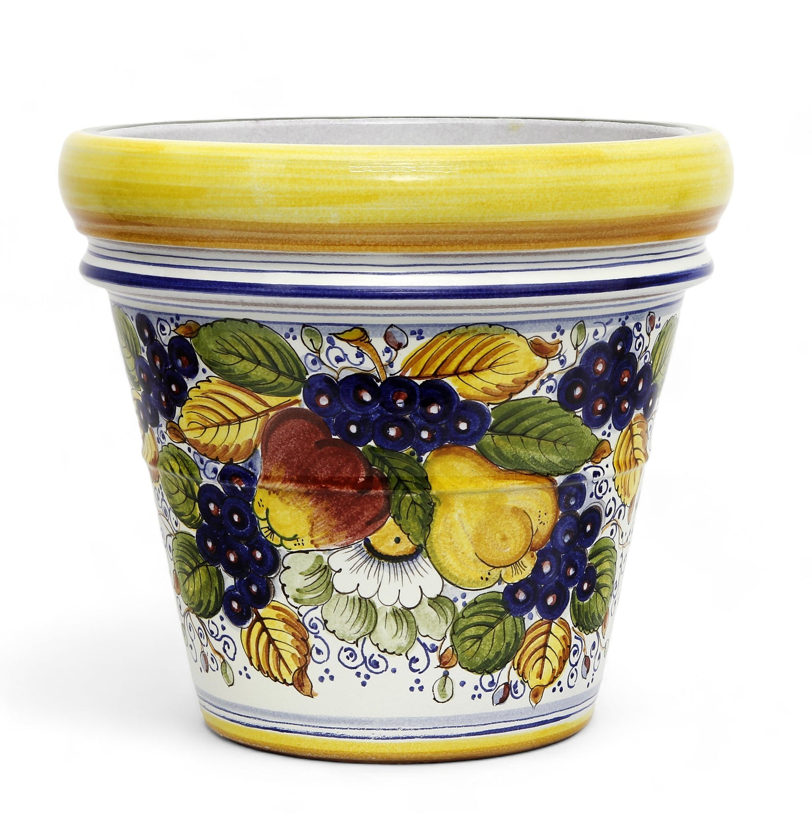 TOSCANA PLANTER: Large Round Tuscan Limoniera planter/vase 'Conca' - Strong Terracotta indoor/outdoor freeze resistant - FRUTTA Design