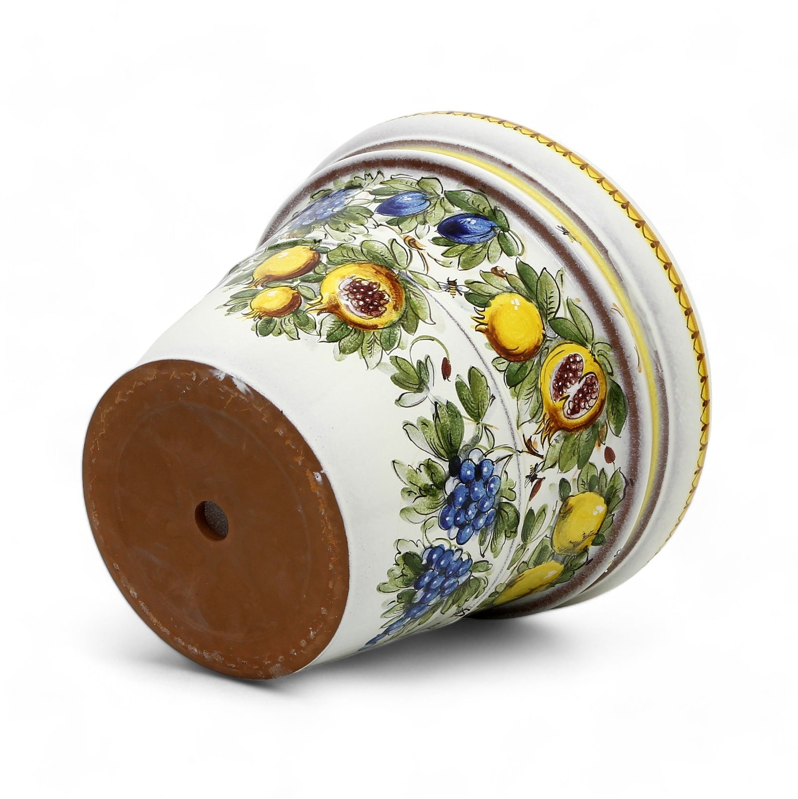 TOSCANA PLANTER: Large Round Tuscan Limoniera planter/vase 'Conca' - Strong Terracotta indoor/outdoor freeze resistant - FRUTTA FONDO MIELE LIMONI Design