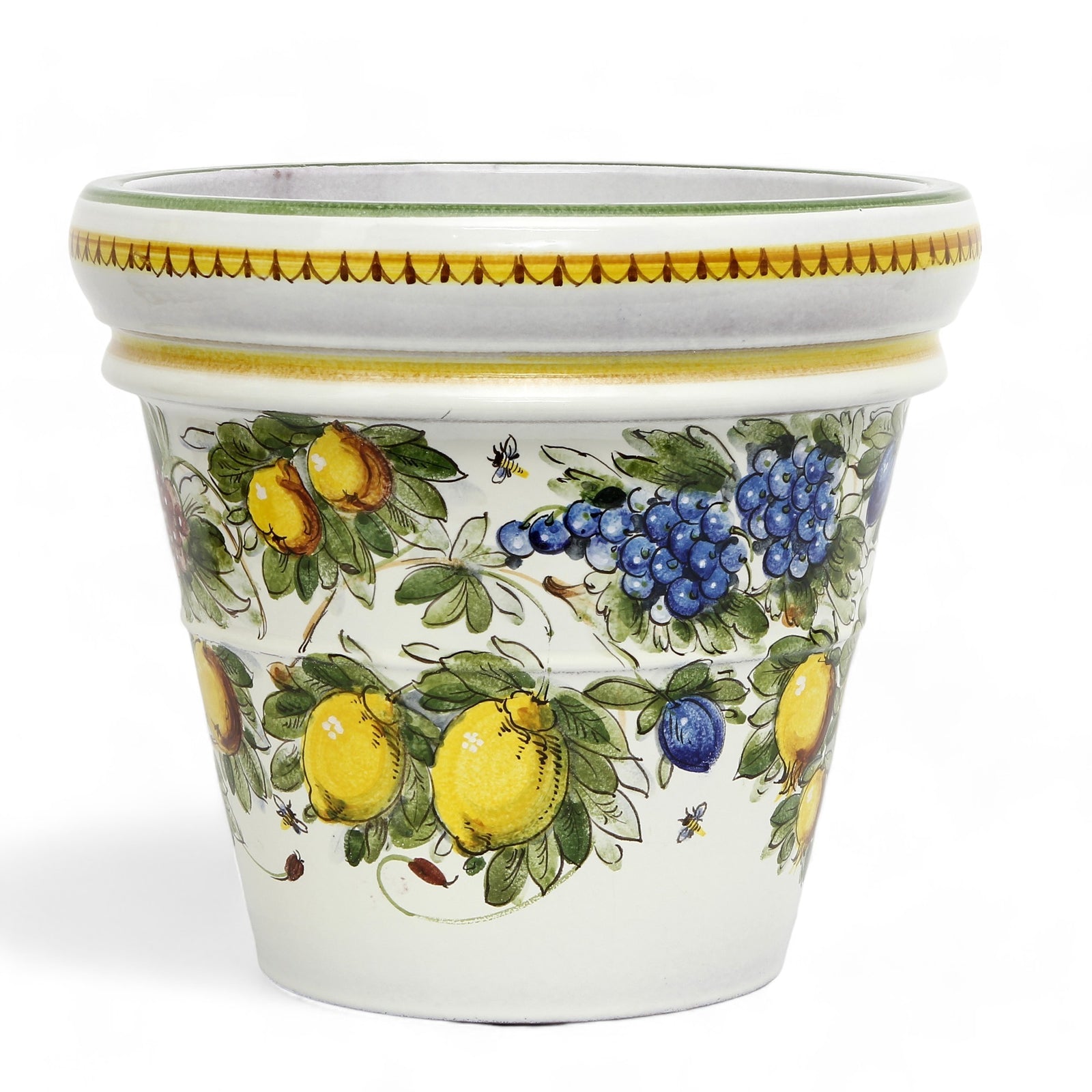 TOSCANA PLANTER: Large Round Tuscan Limoniera planter/vase 'Conca' - Strong Terracotta indoor/outdoor freeze resistant - FRUTTA FONDO MIELE LIMONI Design