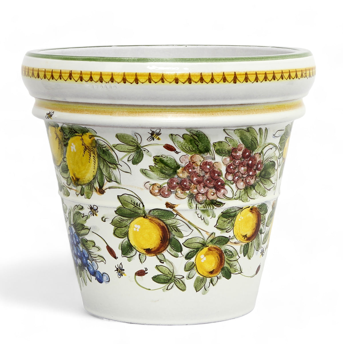 TOSCANA PLANTER: Large Round Tuscan Limoniera planter/vase 'Conca' - Strong Terracotta indoor/outdoor freeze resistant - FRUTTA FONDO MIELE LIMONI Design