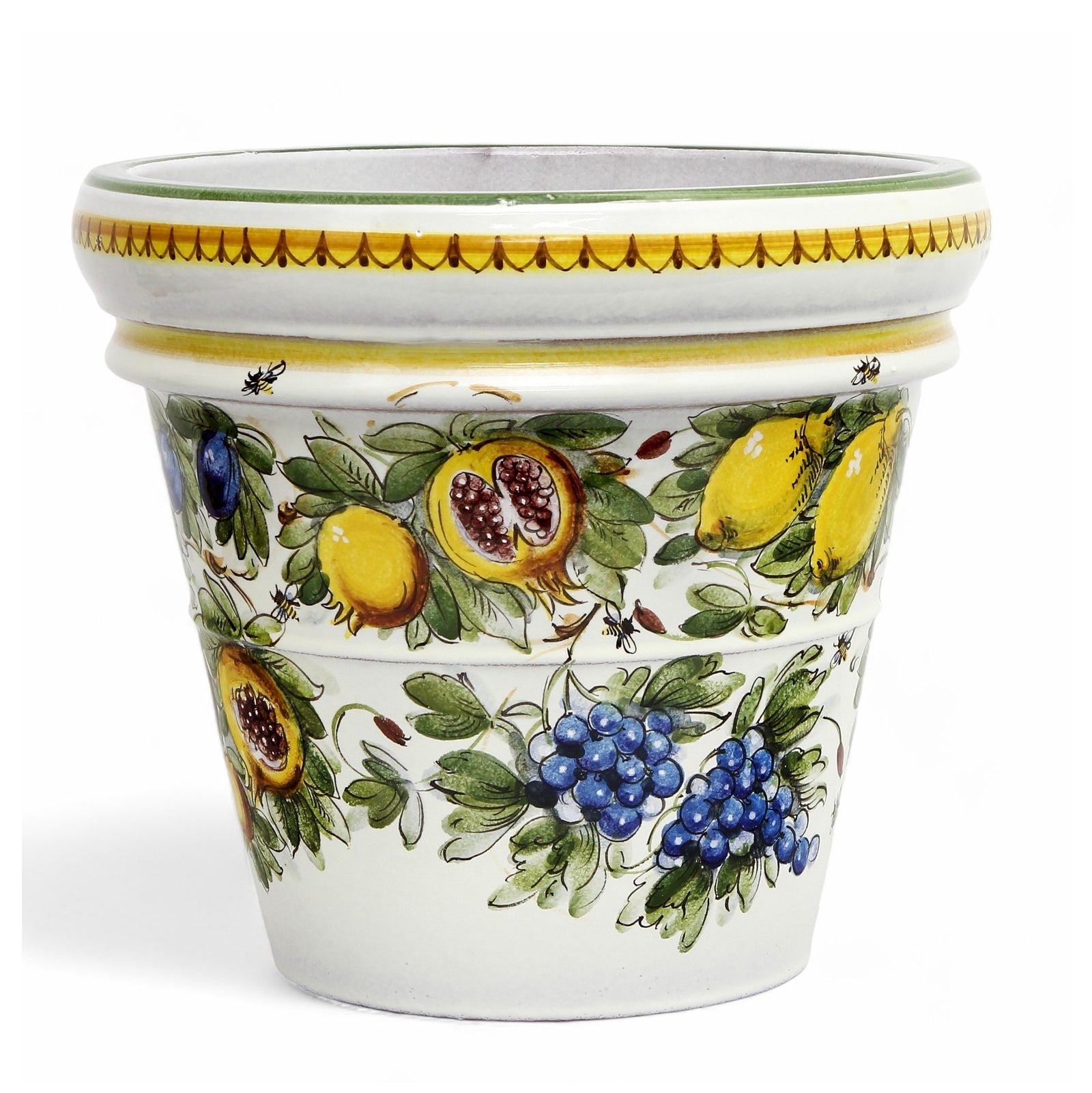 TOSCANA PLANTER: Large Round Tuscan Limoniera planter/vase 'Conca' - Strong Terracotta indoor/outdoor freeze resistant - FRUTTA FONDO MIELE LIMONI Design