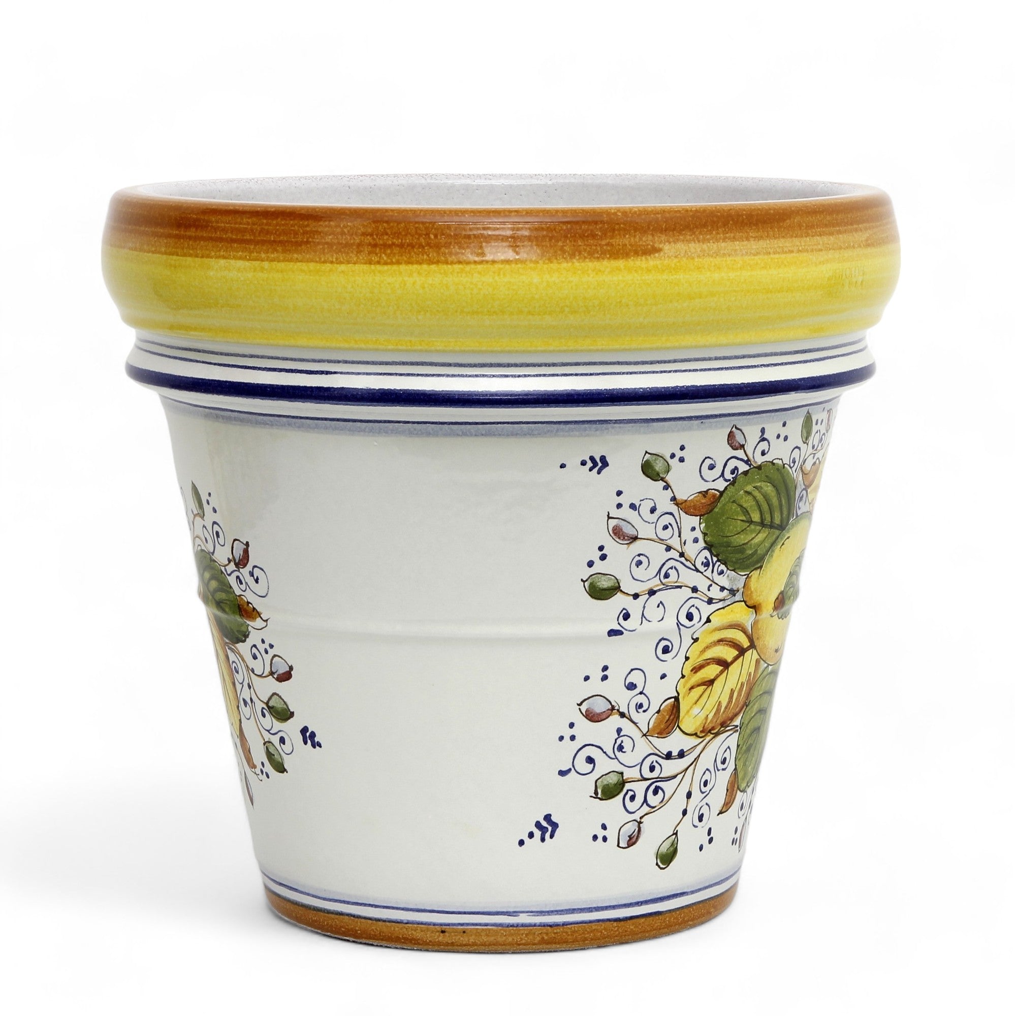 large yellow planter pots TOSCANA PLANTER: Large Round Tuscan Limoniera planter/vase 'Conca' - S