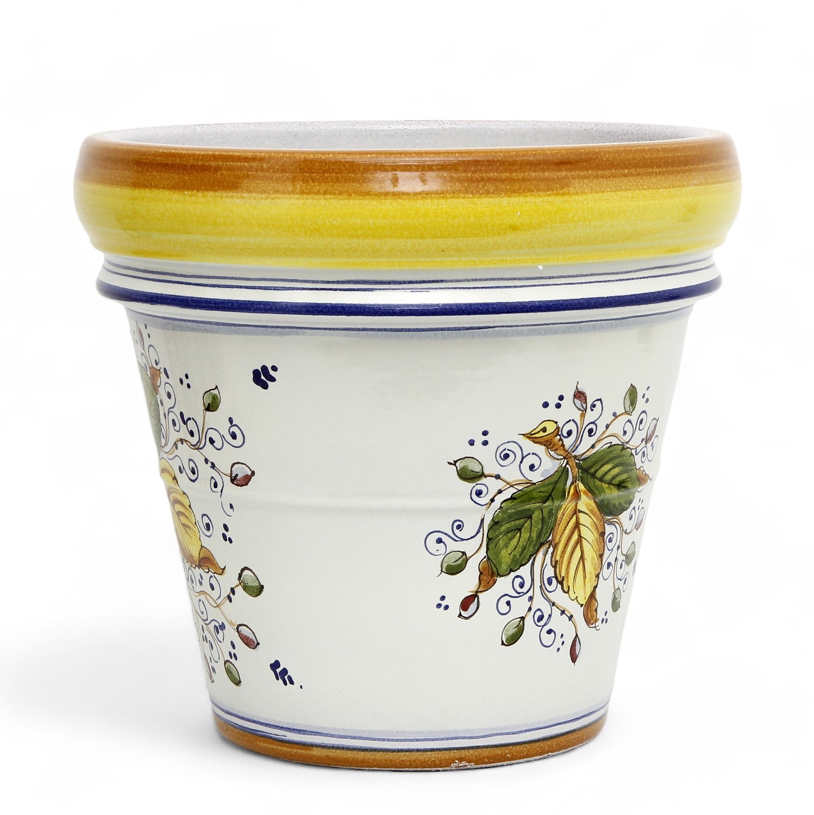 TOSCANA PLANTER: Large Round Tuscan Limoniera planter/vase 'Conca' - Strong Terracotta indoor/outdoor freeze resistant - POSITANO Design