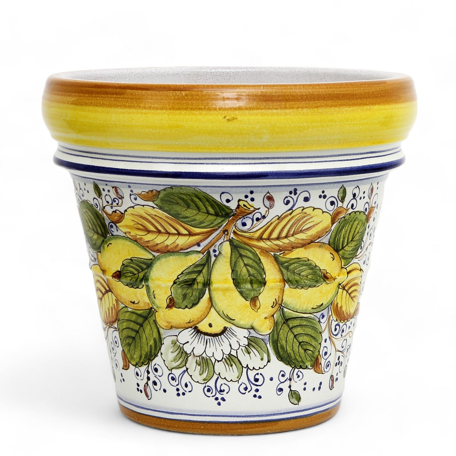 TOSCANA PLANTER: Large Round Tuscan Limoniera planter/vase 'Conca' - Strong Terracotta indoor/outdoor freeze resistant - POSITANO Design