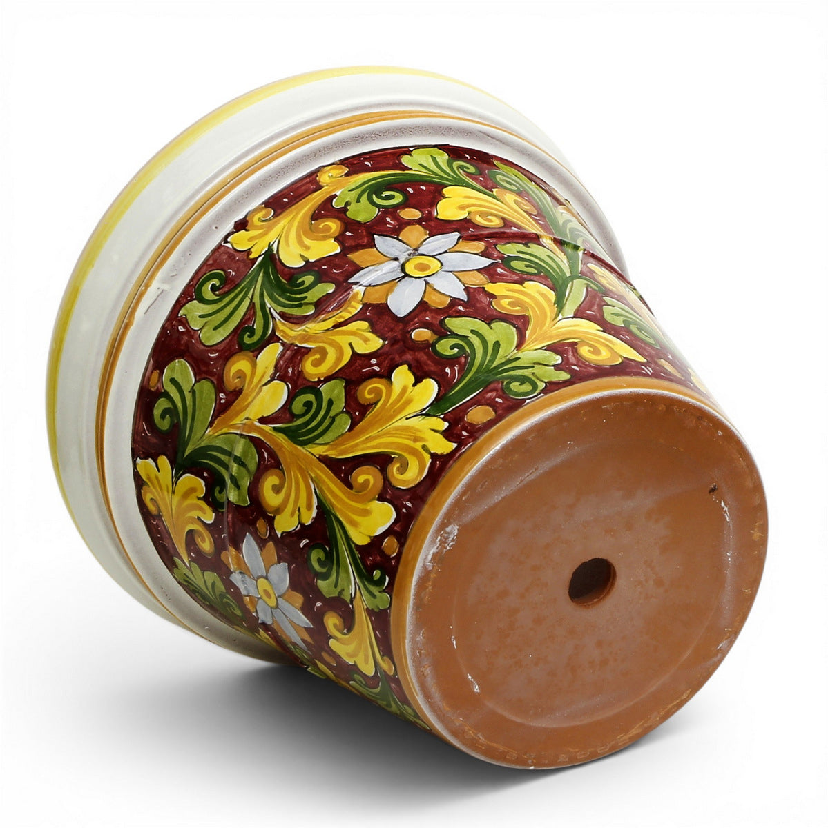 TOSCANA PLANTER: Large Round Tuscan Limoniera planter/vase 'Conca' - Strong Terracotta indoor/outdoor freeze resistant - SICILIANA RED Design