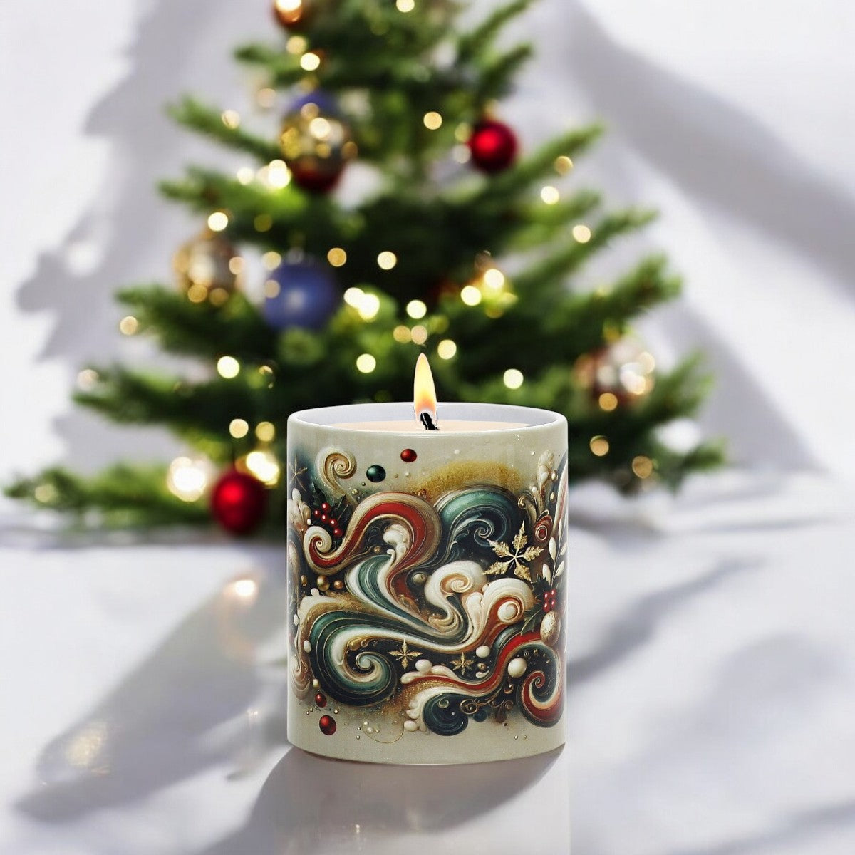 SUBLIMART: Christmas - Soy Wax Candle SUBLIMART: Christmas Ceramic Mug – Fluid Wave Design by RC Designs (Pattern #02)