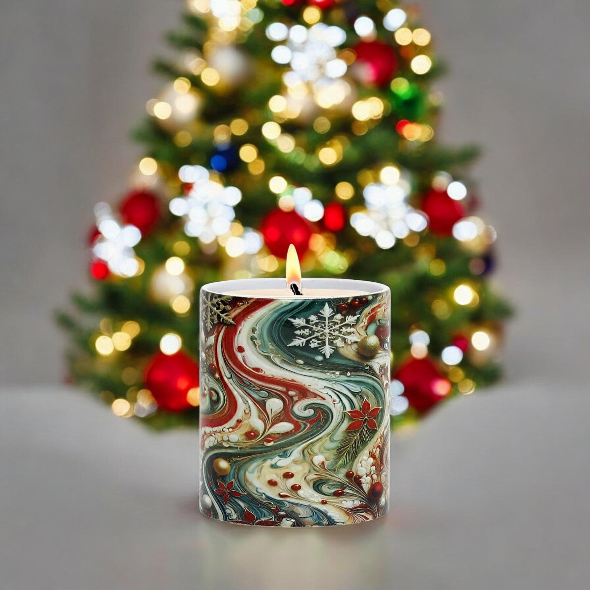 SUBLIMART: Christmas - Soy Wax Candle – Fluid Wave Design by RC Designs (Pattern #03)