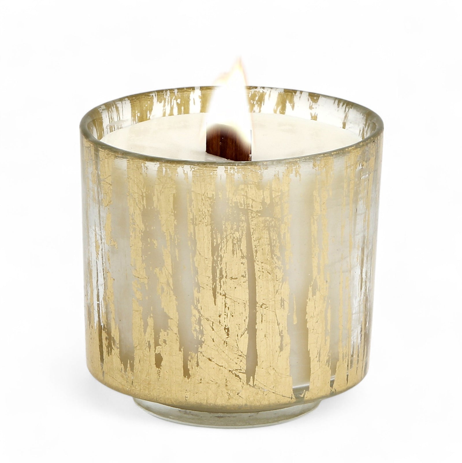 CRYSTAL CANDLES: VIETRI Rufolo Glass Gold Brushstroke Soy Wax Candle