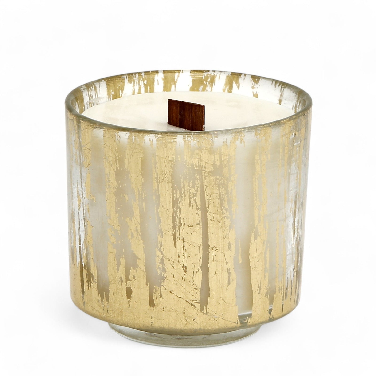 CRYSTAL CANDLES: VIETRI Rufolo Glass Gold Brushstroke Soy Wax Candle