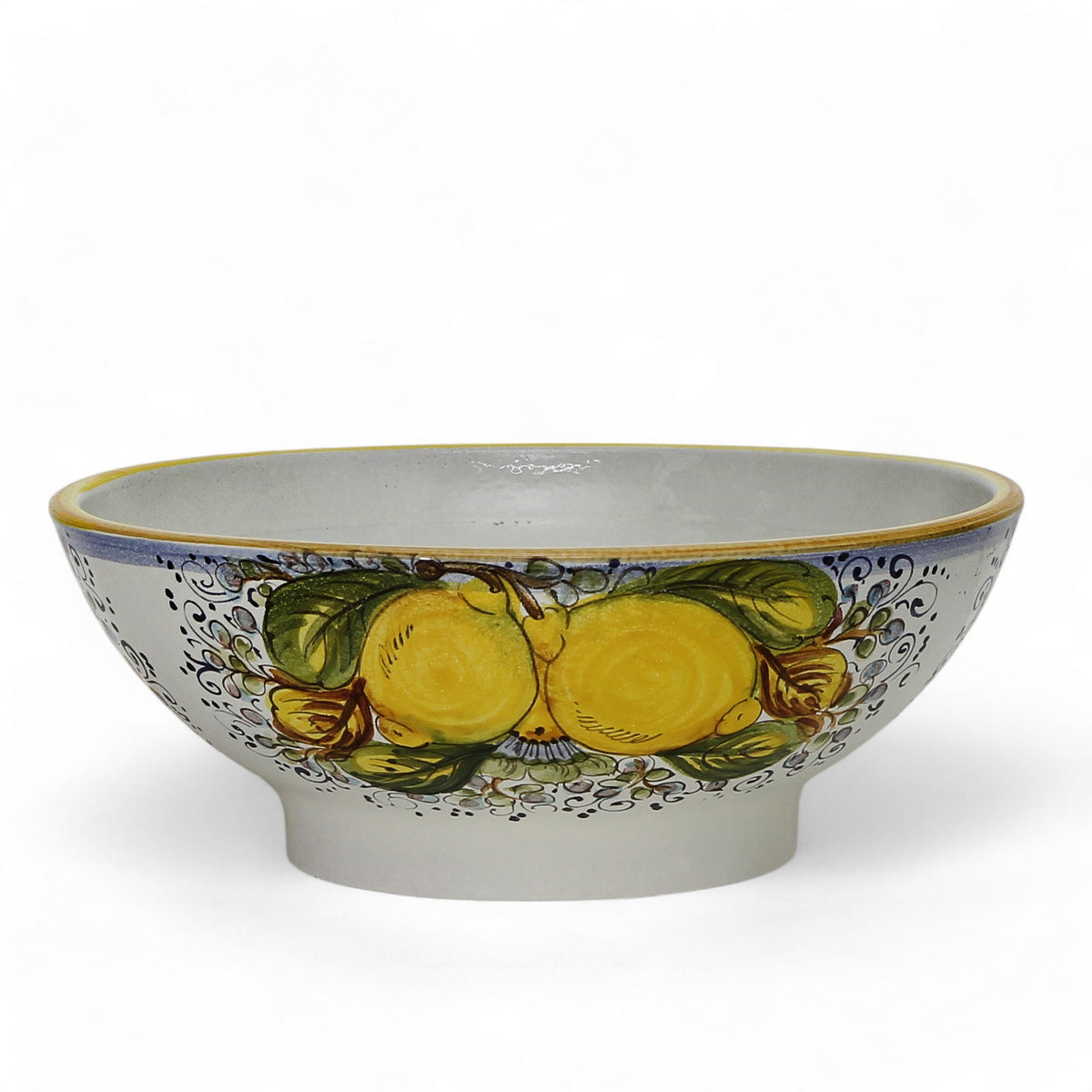 bowl planter indoor TOSCANA PLANTER CIOTOLA: Large Round Tuscan Lown Bowl Planter 'Ciotolo