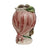 CALTAGIRONE: Sicilian Moorish Head Vase - Woman with Pink Turban + Lemons (Medium 11" H.)