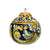 CHRISTMAS ORNAMENT: Caltagirone Round Ball (3.25" Ø) - BLUE