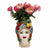 CALTAGIRONE: Sicilian Moorish Head Vase - Woman with Baroque Turban Flowers+Lemons (Medium 11" H.)