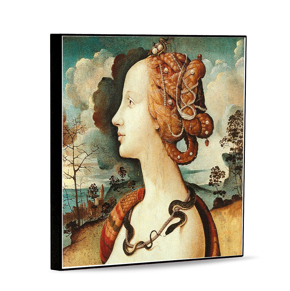 AFFRESCO: Panel Tile - Opera &quot;Simonetta Vespucci (2)&quot; by Piero di Cosimo