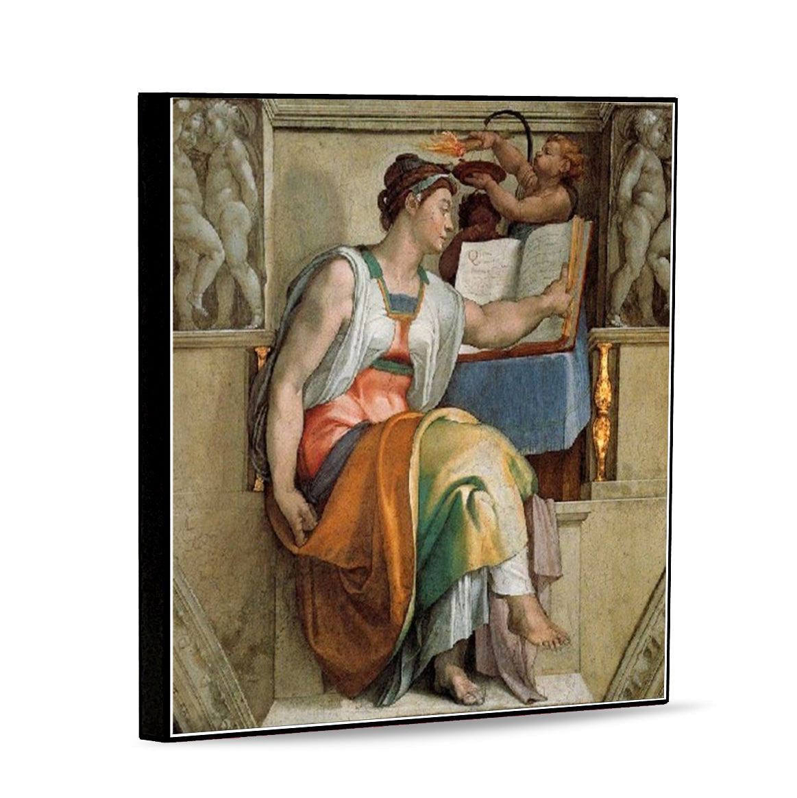 AFFRESCO: Panel Tile - Opera &quot;Sistine Chapel Fresco Detail&quot; by Michelangelo