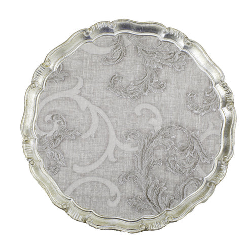ARTE ITALICA: Florentino Damask Wooden Tray/Charger