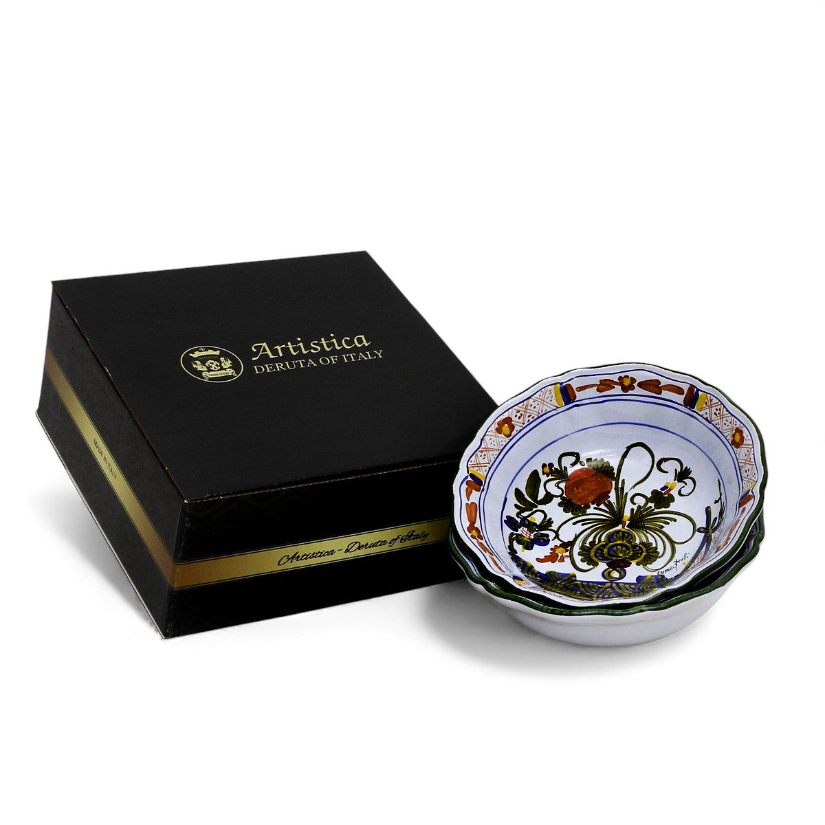 GIFT BOX: With FAENZA-CARNATION Cereal/Salad Bowl (Set of 2 Pcs)