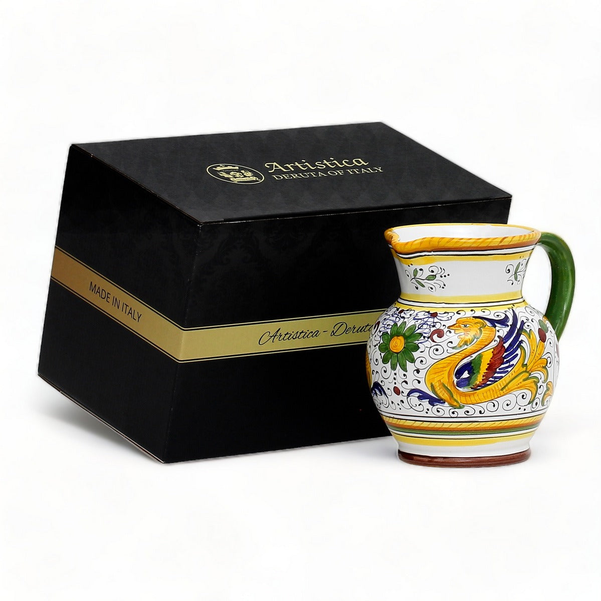 GIFT BOX: With authentic Deruta hand painted ceramic - Pitcher Raffaellesco Design