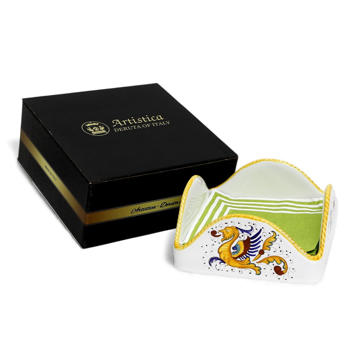 GIFT BOX: With RAFFAELLESCO CLASSICO Square Napkins Holder