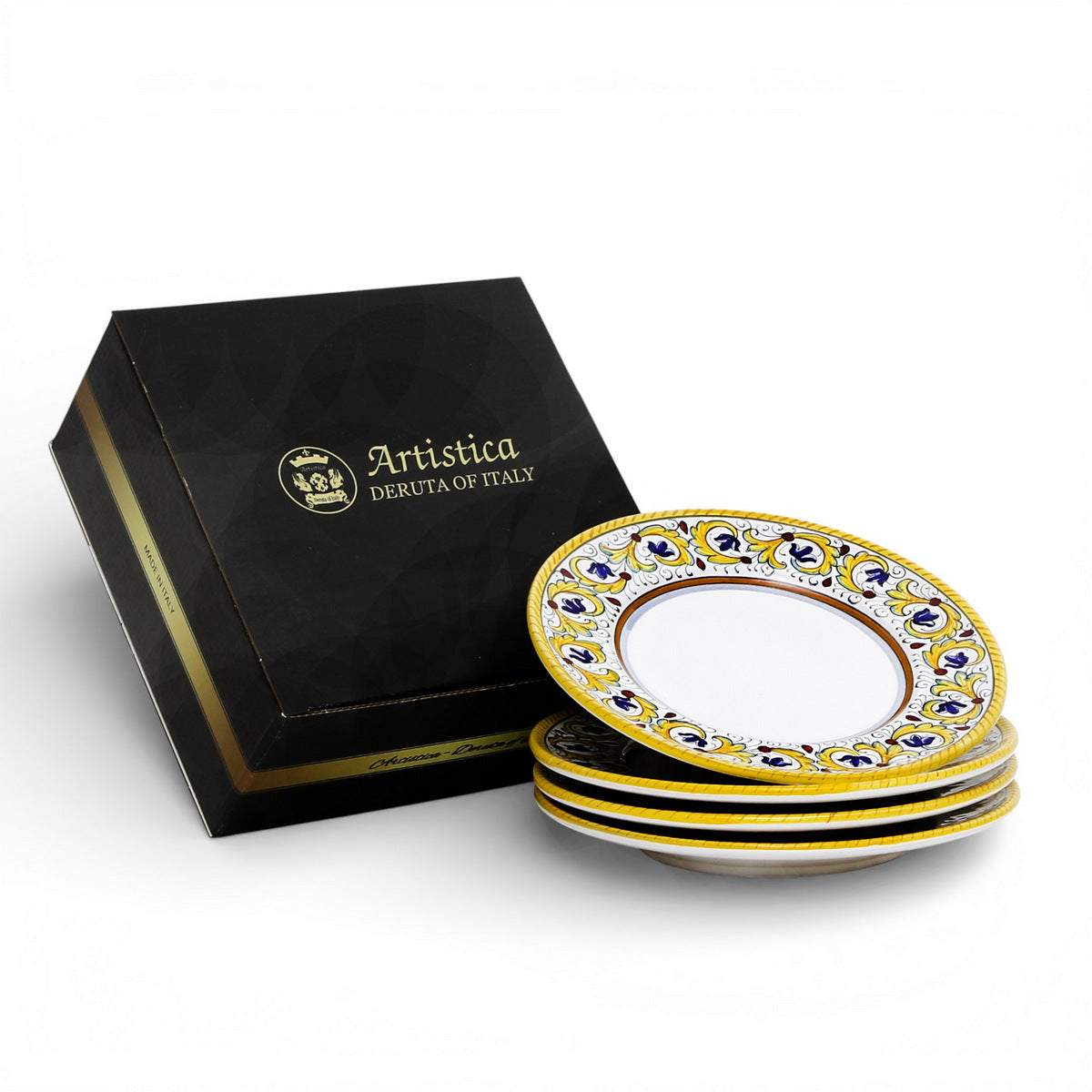 GIFT BOX: With PERUGINO DERUTA Salad Plates (Set of 4 Pcs)