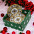 GIFT BOX CHRISTMAS: Green Gift Box with Deruta Raffaellesco Deluxe Salad Plates (Set of 4 pcs)