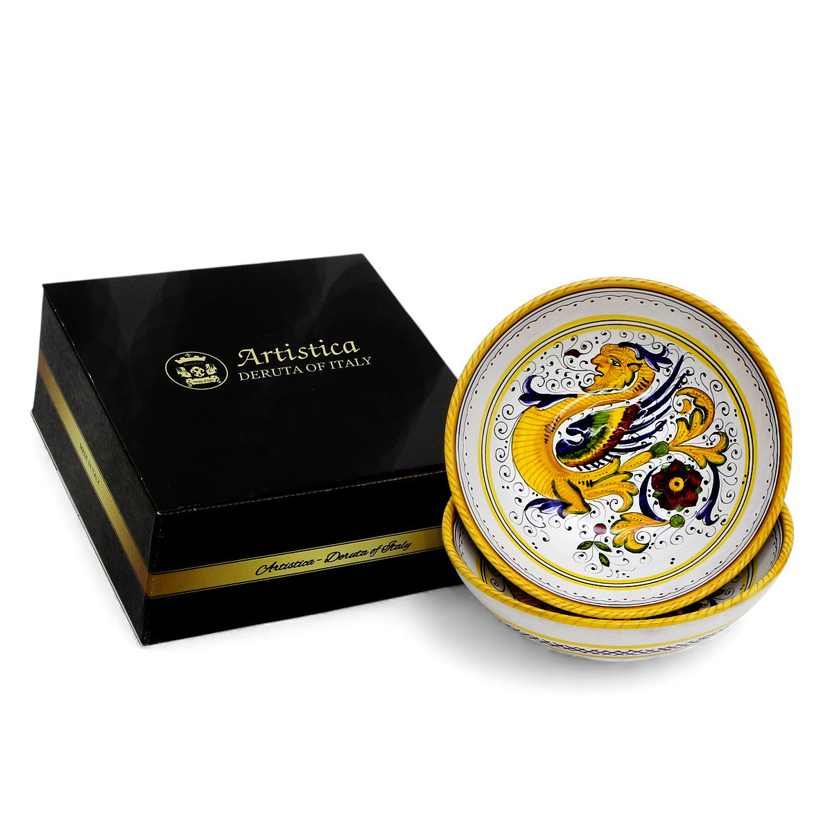 GIFT BOX: With RAFFAELLESCO DELUXE Coupe Pasta/Soup Bowl (Set of 2 Pcs)