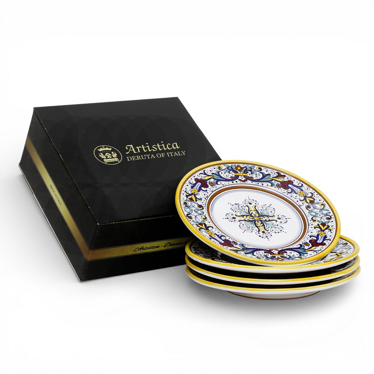 GIFT BOX: RICCO DERUTA DELUXE Salad Plates (Set of 4 Pcs)