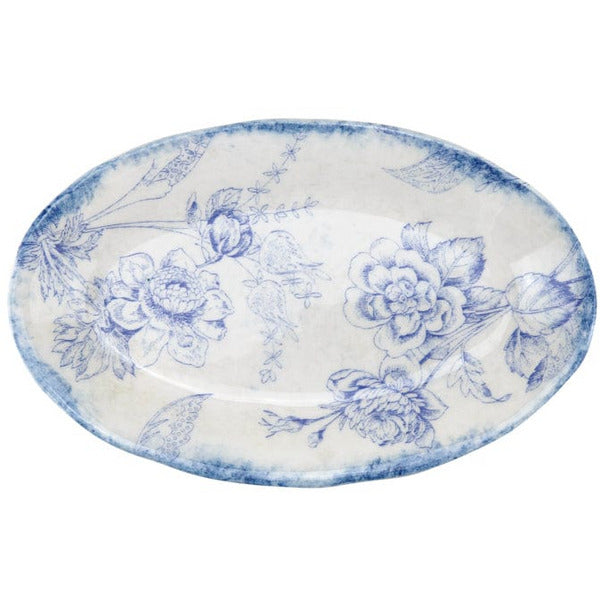 ARTE ITALICA:  Giulietta Small Oval Dish Blue/White