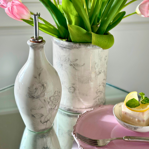 ARTE ITALICA: Giulietta Oil Bottle Gray/White