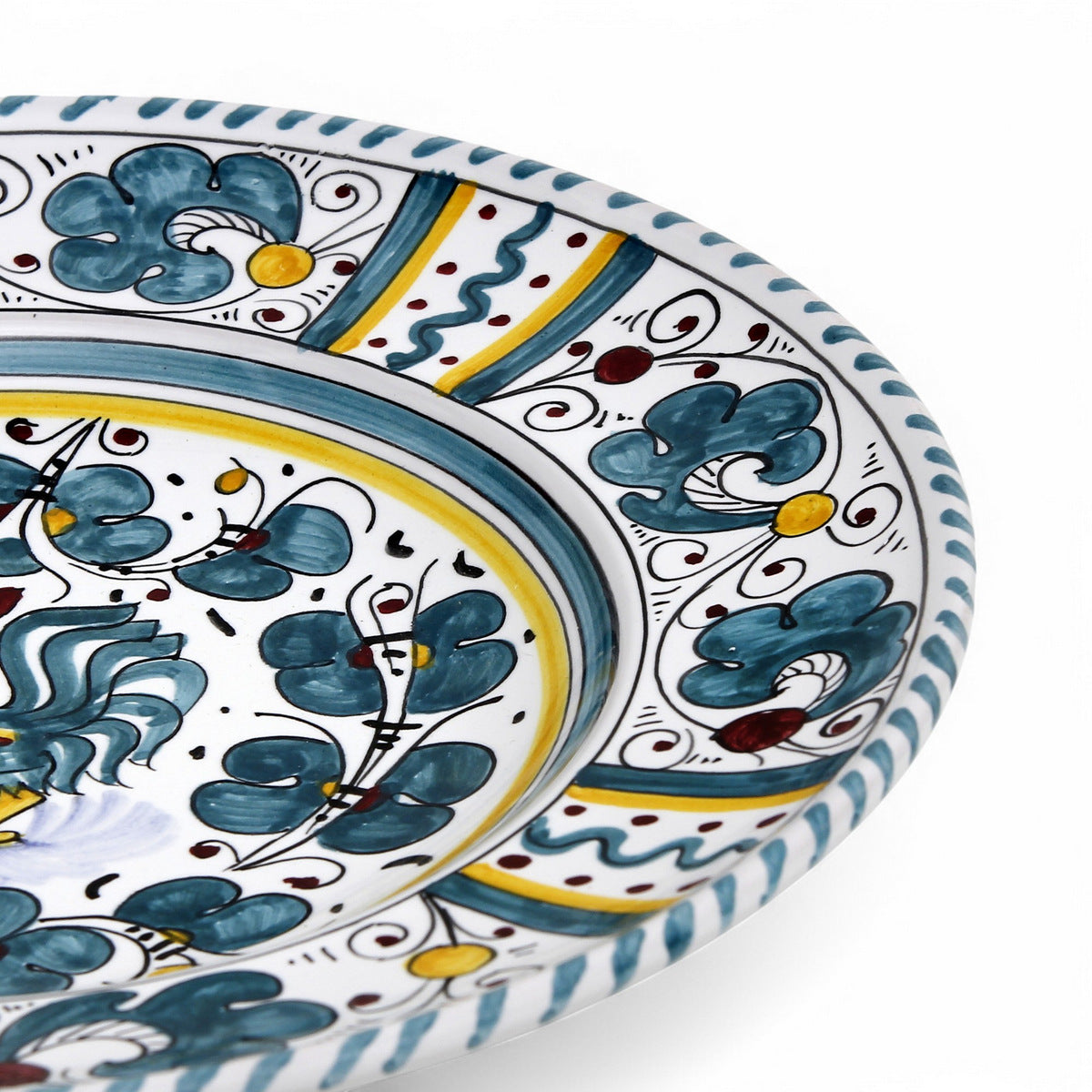 ORVIETO GREEN ROOSTER: Dinner plate