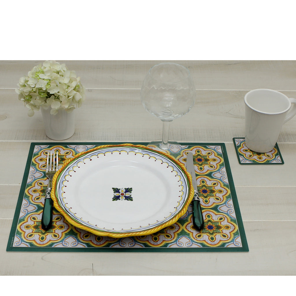 ITALIAN DREAM: Set of 4 Placemats + 4 Coasters - Design VIETRI/D - Artistica.com