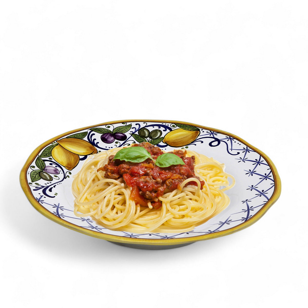 LIMONI POSITANO: Pasta/Soup Rimmed Plates Bundle of Four Pcs.