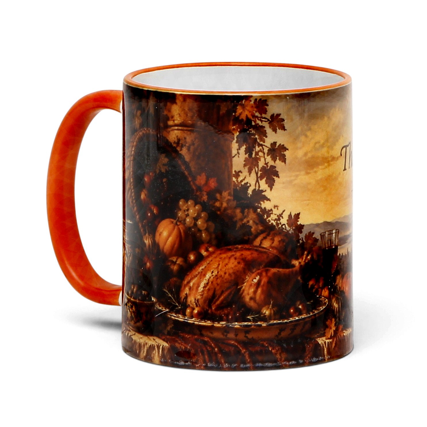 SUBLIMART: Thanksgiving Mug with Orange Handle (11 Oz.)