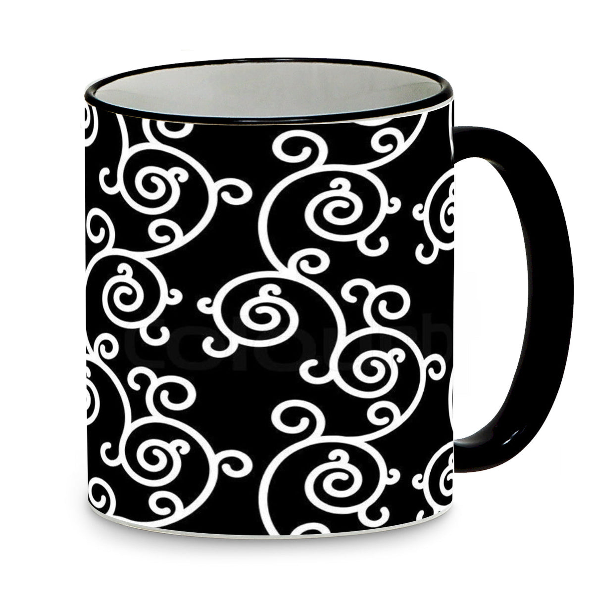 SUBLIMART: B&amp;W Beauty  - Mug featuring a dramatic swirl design in black and white