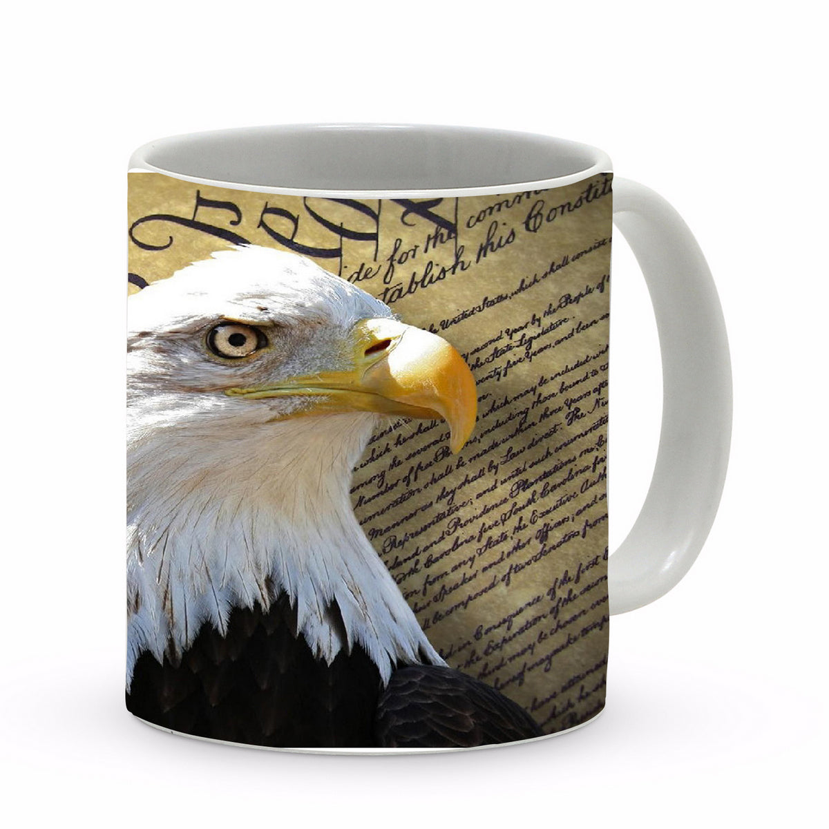 SUBLIMART: Patriotic Mug 'Eagle &amp; We The People' (Design 28)