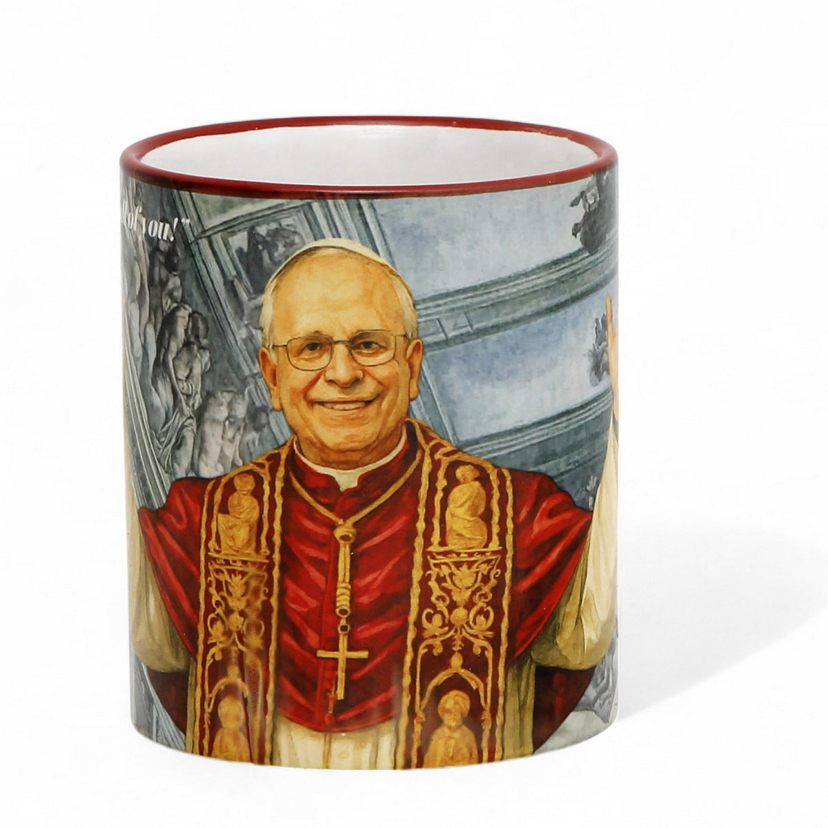 Commemorative Porcelain Mug for Pope Leo XIV – Exclusive digital portrait by RC Designs