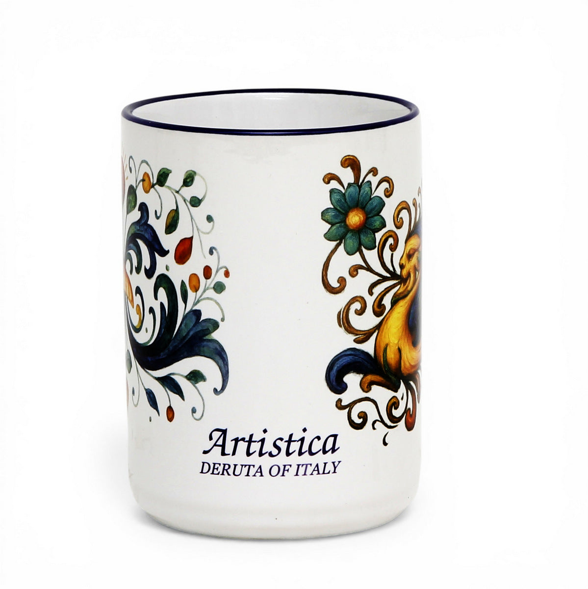 SUBLIMART: FREE Artistica-Deruta of Italy BRANDED Mug - Blue Handle (15 Oz)