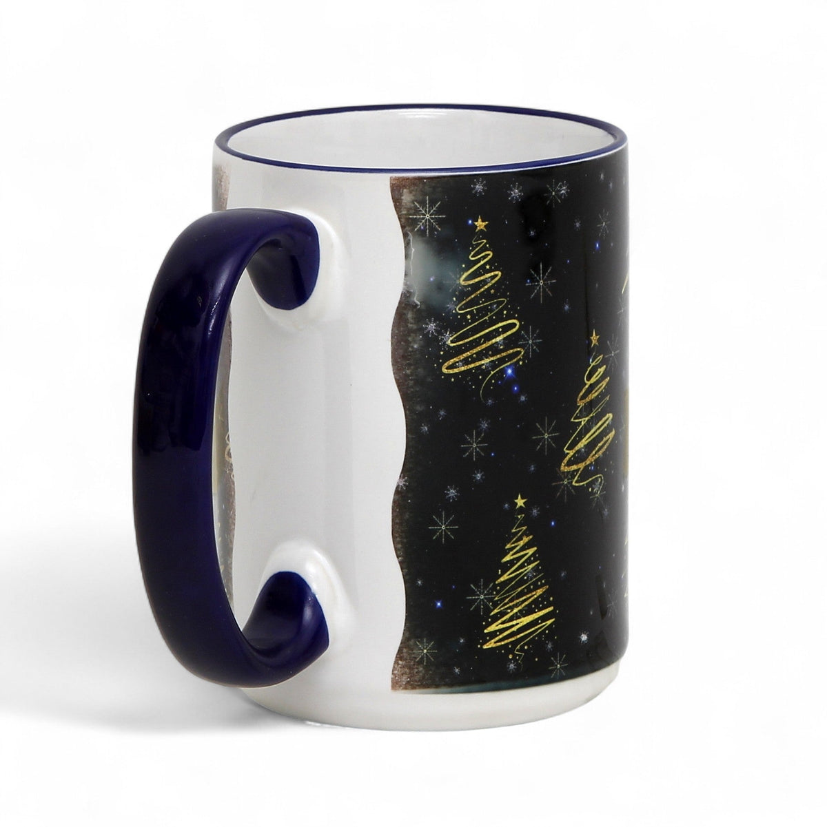 SUBLIMART: Golden Christmas tree 15 Oz Porcelain Mug