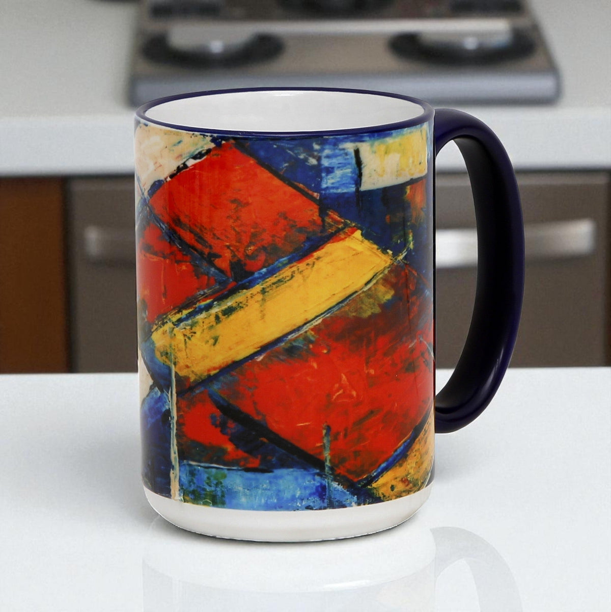 SUBLIMART: Abstract Expressionist 15 Oz Porcelain Mug