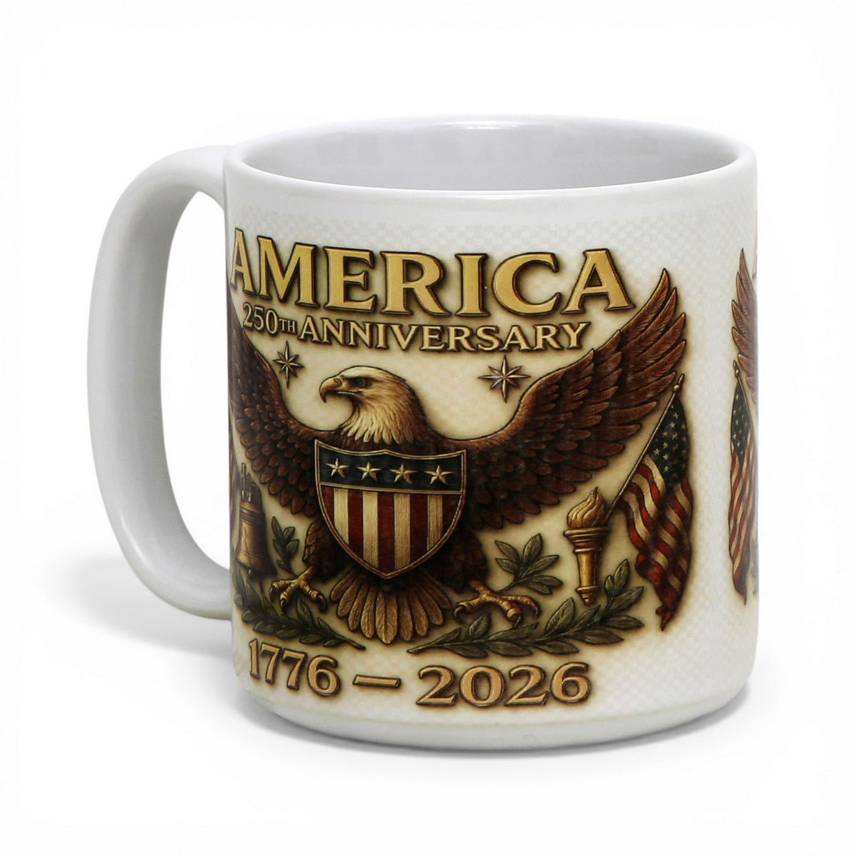 SUBIMART: Large Porcelain Mug 250th USA Anniversary (20 Oz)