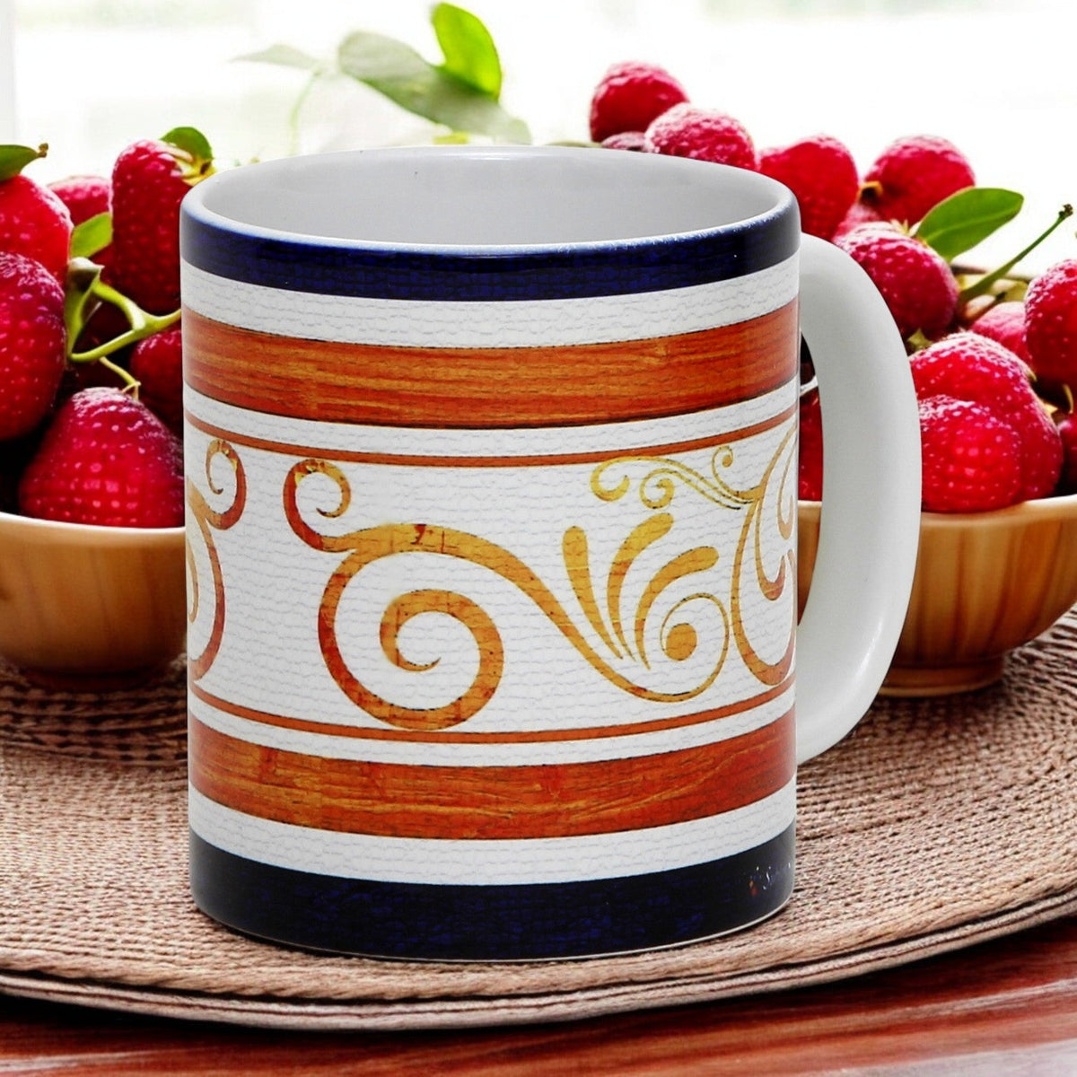 SUBLIMART: Ricco Italia Mug White Handle+Rim - by Mario Bruno (Design 6416)-