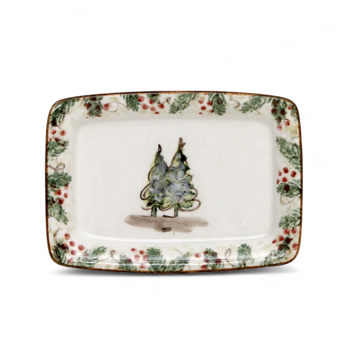 ARTE ITALICA: Natale Small Rectangular Tray