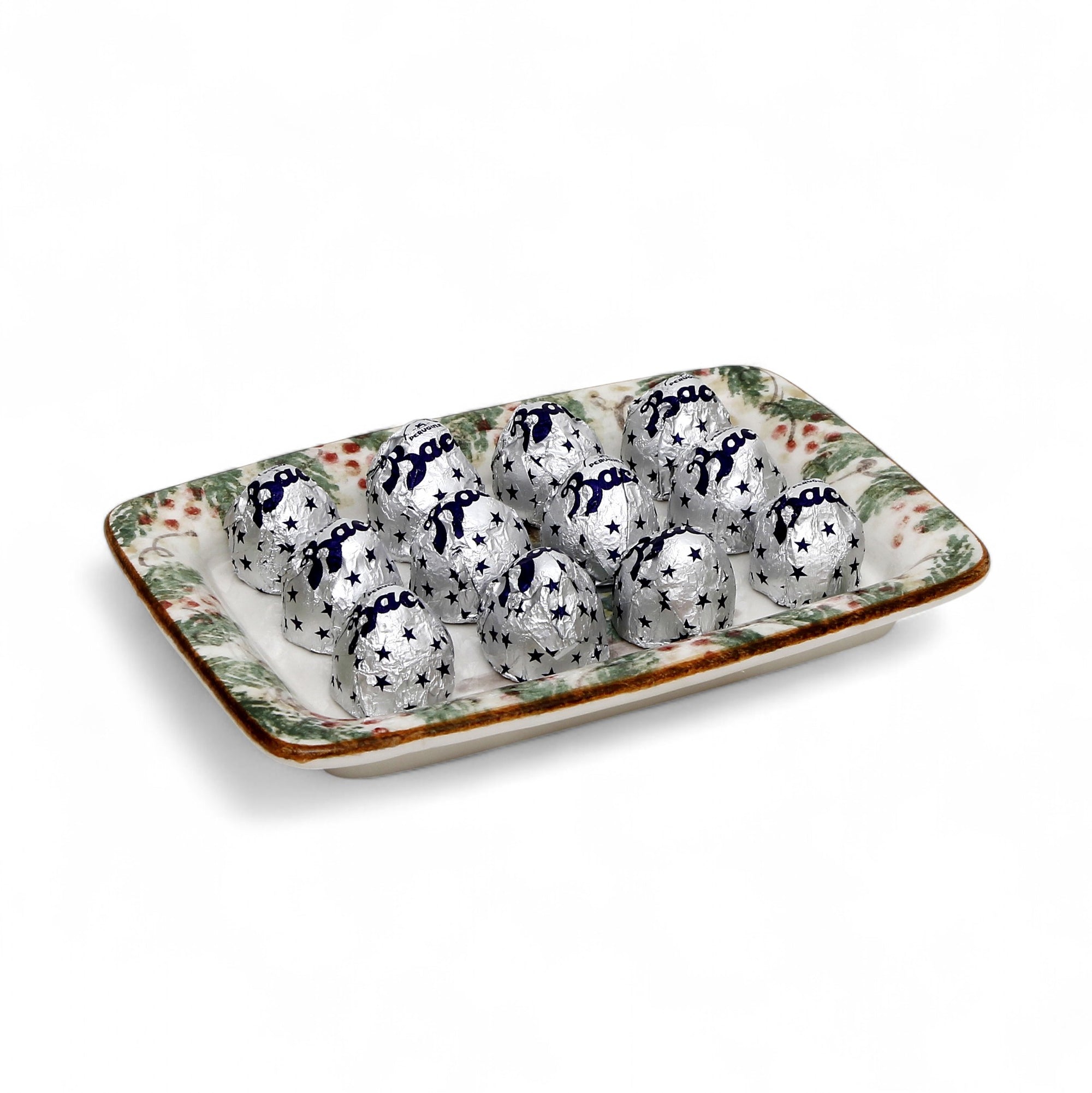 LOVE.ly: ARTE ITALICA Natale Small Rectangular Tray with 12 Baci Perugina