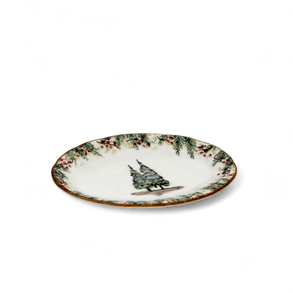 LOVE.ly: ARTE ITALICA Natale Small Oval Tray with 12 Baci Perugina