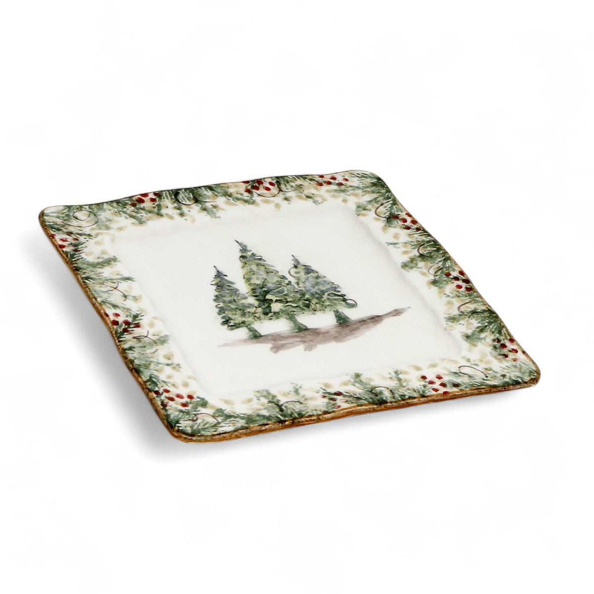 ARTE ITALICA: Natale Square Salad Plate