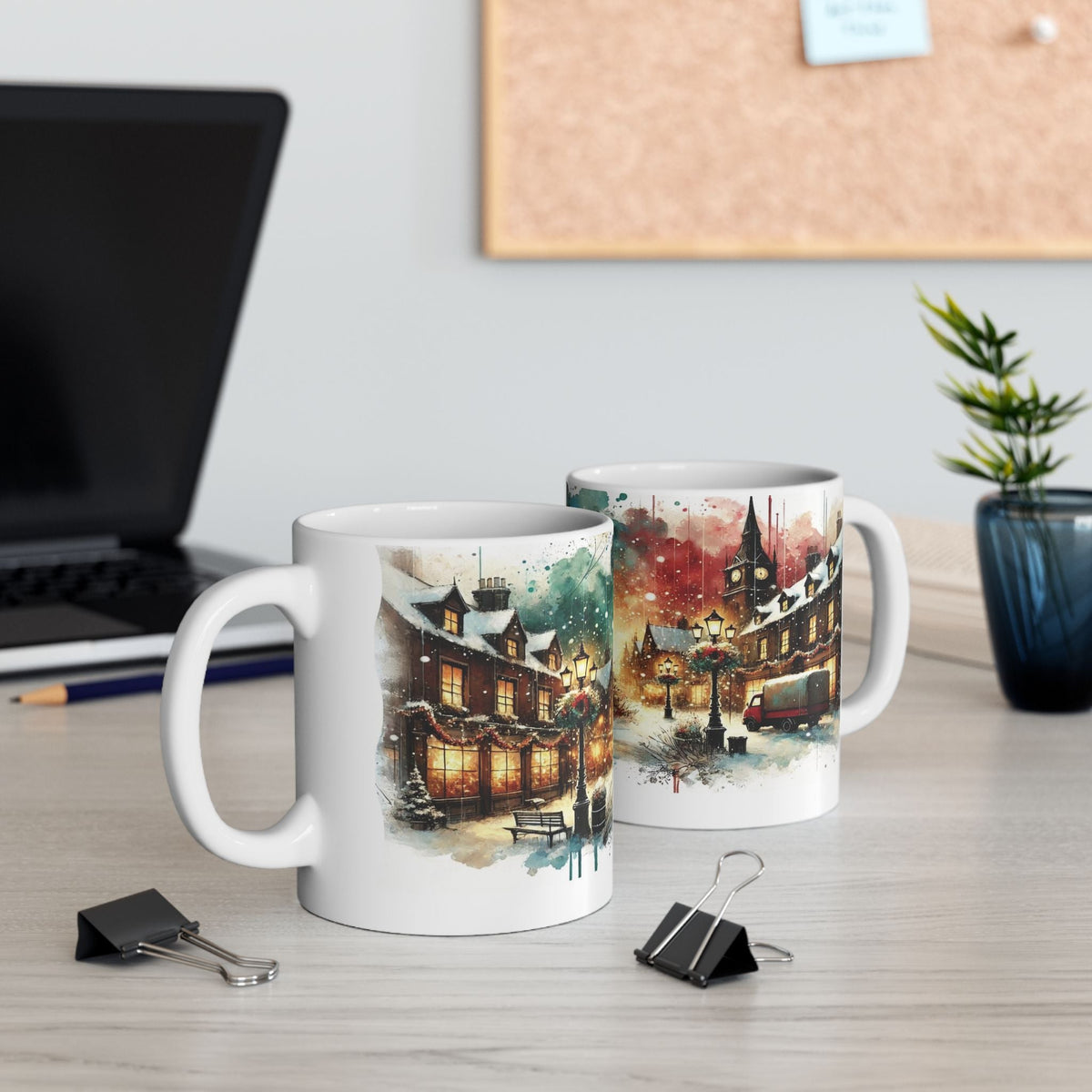 SUBLIMART: Christmas Ceramic Mug – Watercolor Design by RC Design