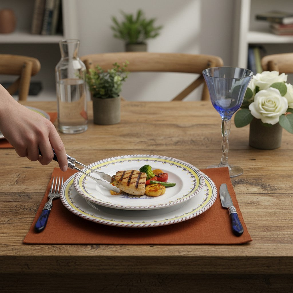 ORVIETO RED ROOSTER SIMPLE: 3 Pieces Place Setting
