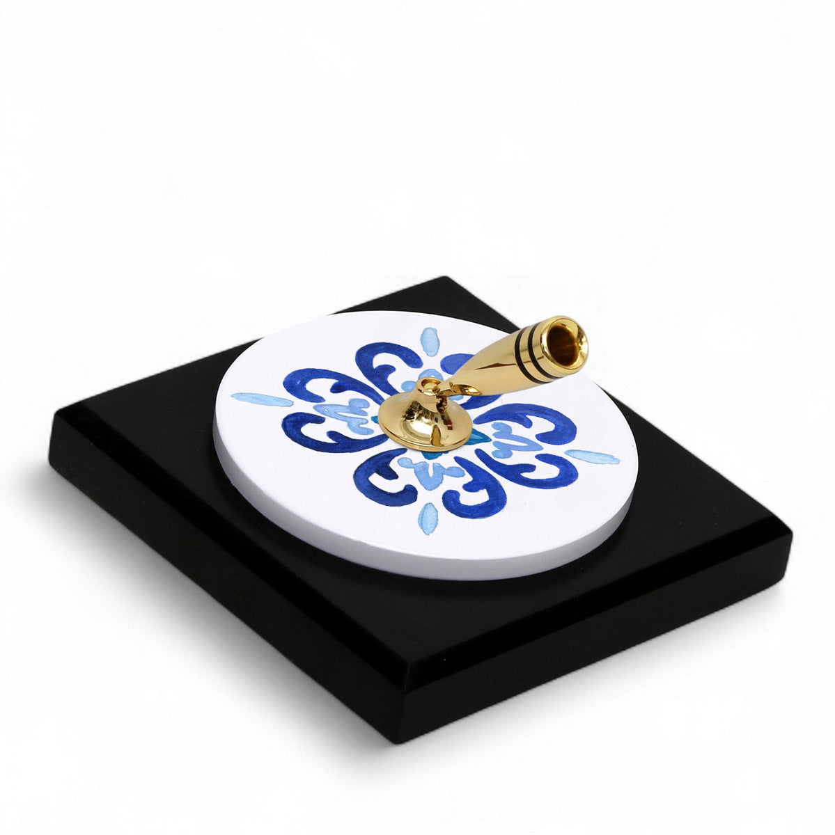 SUBLIMART: Traditional Italian-Inspired Wood/Ceramic Pen Holder with pen (Design 04)