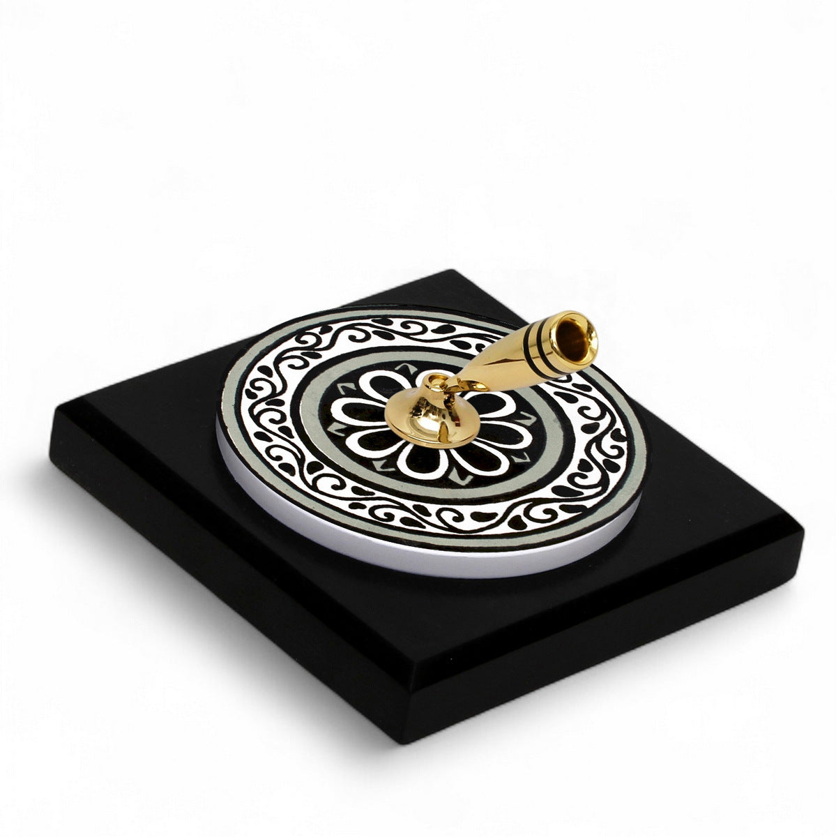 SUBLIMART: Traditional Italian-Inspired Wood/Ceramic Pen Holder with pen (Design 09)